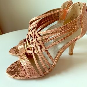 Pink Snake Skin Heels